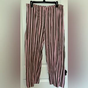 BS pink and brown stripped pajama pants. XL 100% cotton